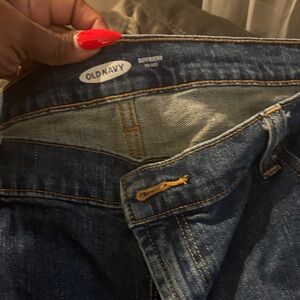 Old Navy Women's Dark Blue Boyfriend Jeans